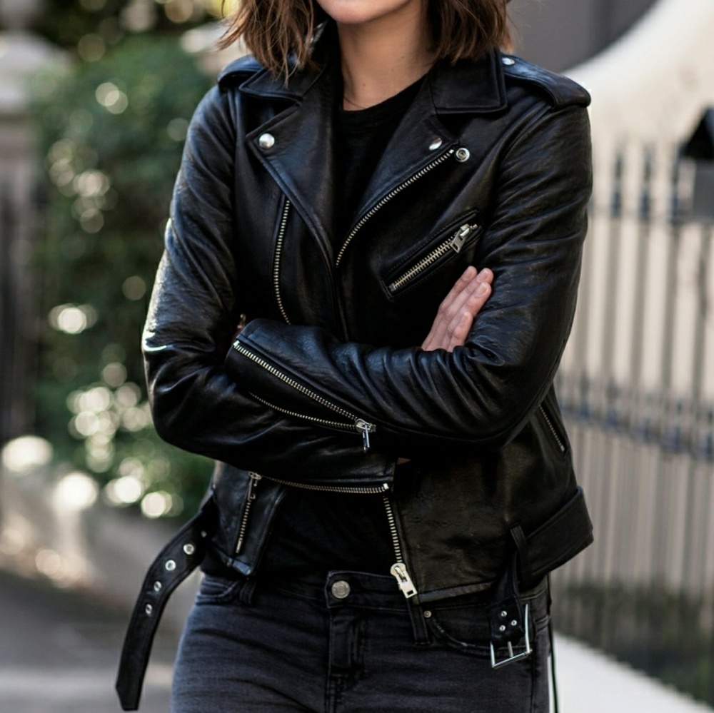 🔥Host Pick🔥Vintage Leather Biker Jacket